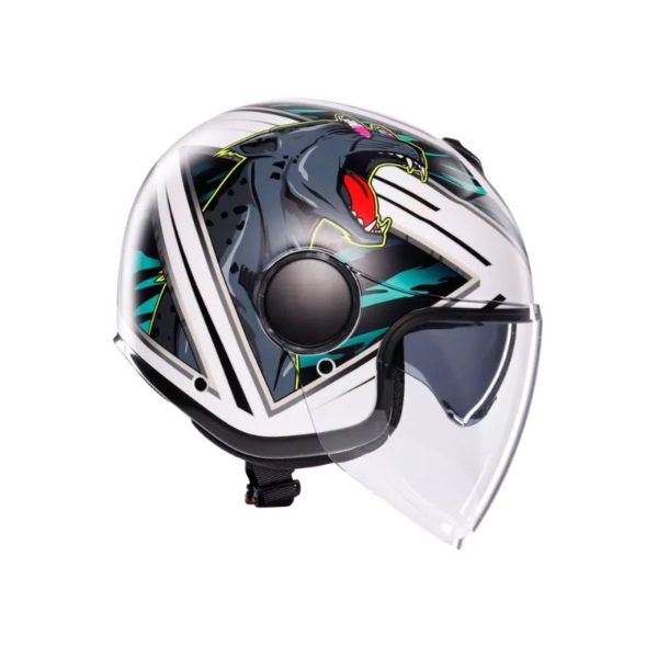 Casco AGV ETERES E2206 GHEPARD MATT WHITE BLACK GREEN