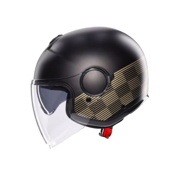 Casco AGV ETERES E2206 PONZA MATT BLACK GOLD