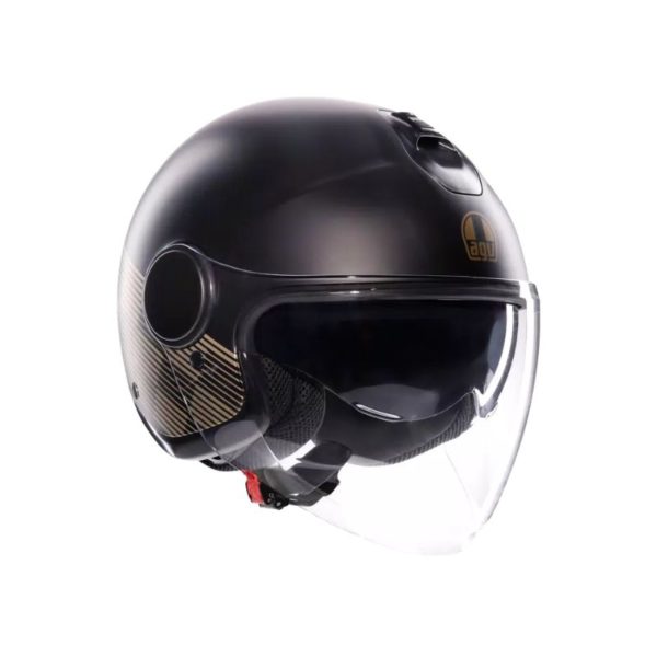 Casco AGV ETERES E2206 PONZA MATT BLACK GOLD