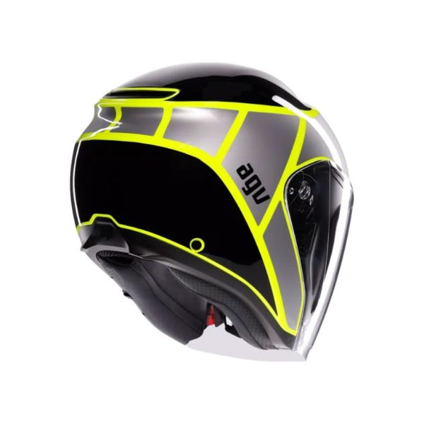 Casco AGV IRIDES E2206 DAVAO BLACK GREY YELLOW FLUO