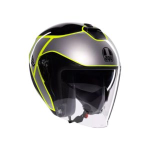 Casco AGV IRIDES E2206 DAVAO BLACK GREY YELLOW FLUO