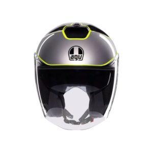 Casco AGV IRIDES E2206 DAVAO BLACK GREY YELLOW FLUO