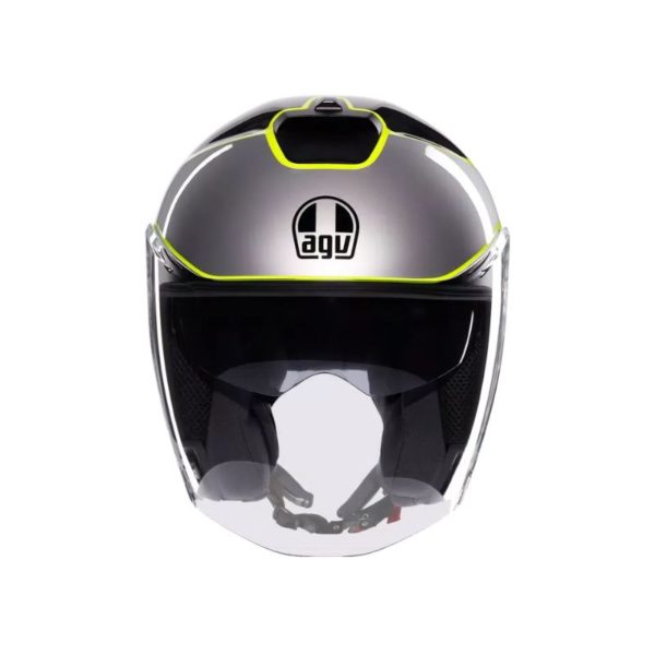 Casco AGV IRIDES E2206 DAVAO BLACK GREY YELLOW FLUO