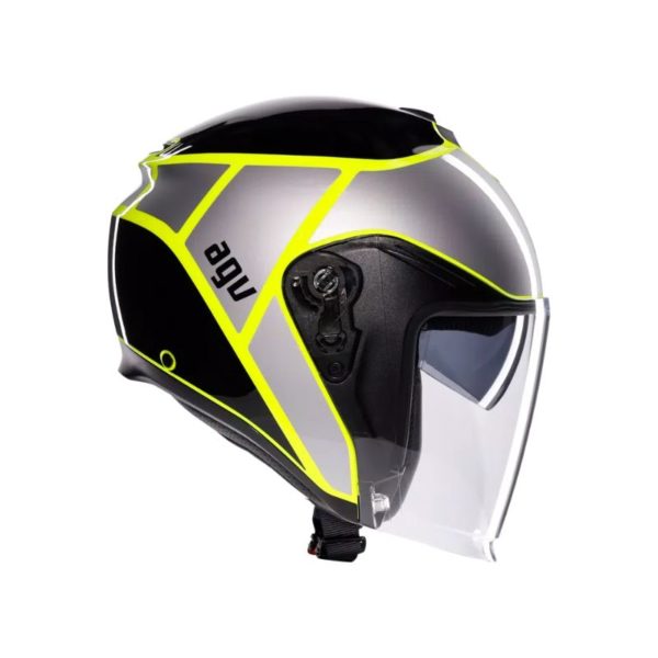 Casco AGV IRIDES E2206 DAVAO BLACK GREY YELLOW FLUO