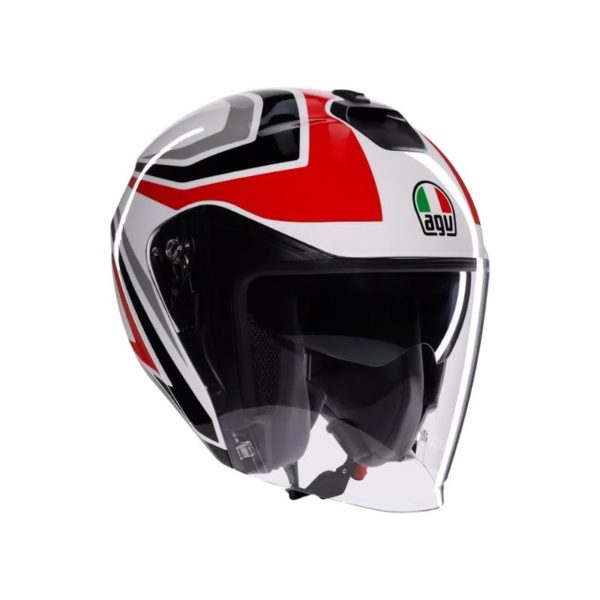 Casco AGV IRIDES E2206 TOLOSA BLACK GREY RED