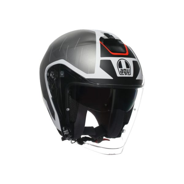 Casco AGV IRIDES E2206 TRIESTE BLACK WHITE RED