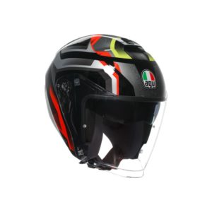 Casco AGV IRIDES E2206 ZURIGO BLACK RED YELLOW FLUO