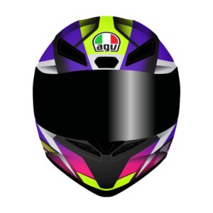 Casco AGV K1 S E2206 FASTLAP BLACK PURPLE PINK