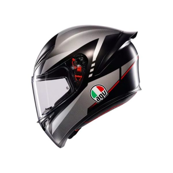 Casco AGV K1 S E2206 LAP MATT BLACK GREY RED