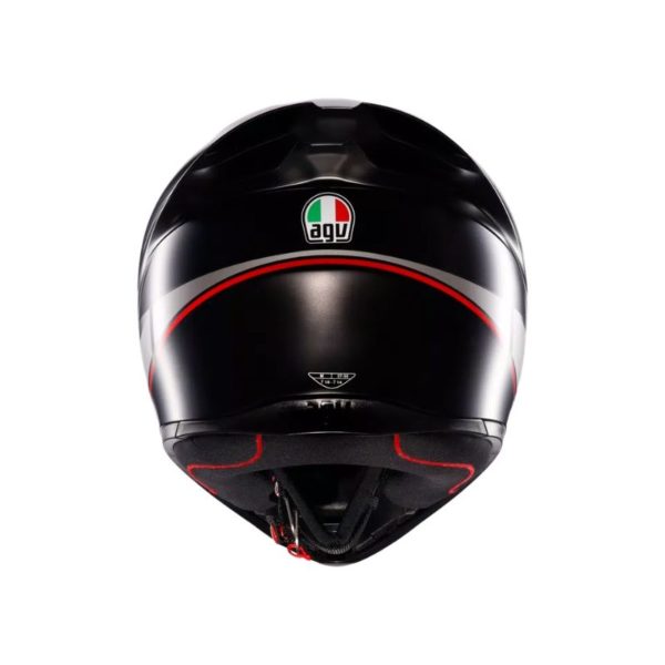 Casco AGV K1 S E2206 LAP MATT BLACK GREY RED