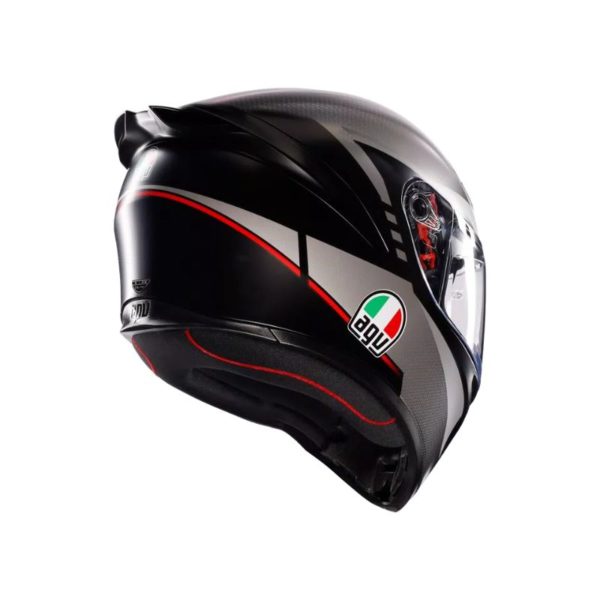 Casco AGV K1 S E2206 LAP MATT BLACK GREY RED