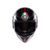 Casco AGV K1 S E2206 LAP MATT BLACK GREY RED - Imagen 6
