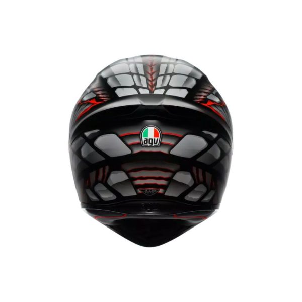 Casco AGV K1 S E2206 LYZARD MATT BLACK GREY RED