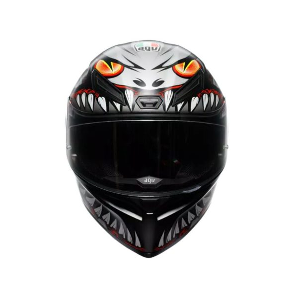 Casco AGV K1 S E2206 LYZARD MATT BLACK GREY RED