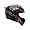 Casco AGV K1 S E2206 LYZARD MATT BLACK GREY RED - Imagen 4