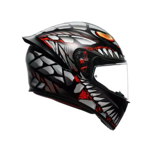 Casco AGV K1 S E2206 LYZARD MATT BLACK GREY RED