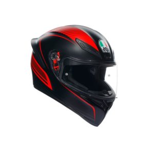 Casco AGV K1 S E2206 WARMUP MATT BLACK RED