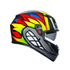 CASCO AGV K3 E2206 BIRDY 2.0 GREY YELLOW RED