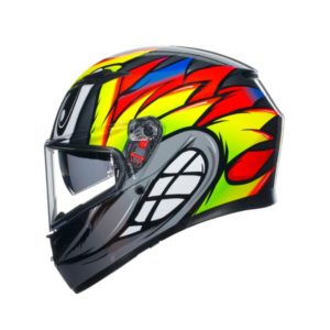 CASCO AGV K3 E2206 BIRDY 2.0 GREY YELLOW RED