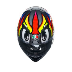 CASCO AGV K3 E2206 BIRDY 2.0 GREY YELLOW RED