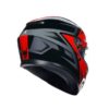 CASCO AGV K3 E2206 COMPOUND BLACK RED - Imagen 3