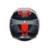 CASCO AGV K3 E2206 COMPOUND BLACK RED - Imagen 5