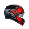 CASCO AGV K3 E2206 COMPOUND BLACK RED - Imagen 6