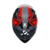 CASCO AGV K3 E2206 COMPOUND BLACK RED - Imagen 2