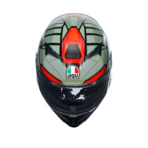 CASCO AGV K3 E2206 DECEPT MATT BLACK GREEN RED