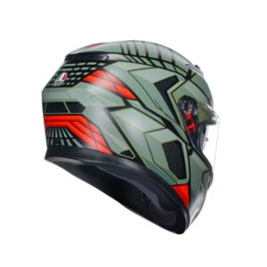 CASCO AGV K3 E2206 DECEPT MATT BLACK GREEN RED