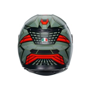 CASCO AGV K3 E2206 DECEPT MATT BLACK GREEN RED
