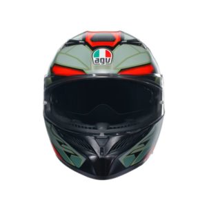 CASCO AGV K3 E2206 DECEPT MATT BLACK GREEN RED