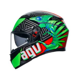 CASCO AGV K3 E2206 KAMALEON BLACK RED GREEN