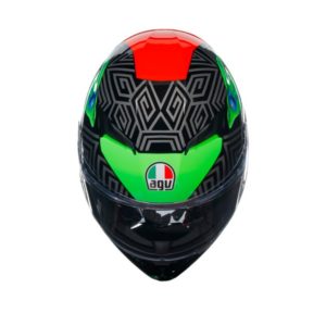 CASCO AGV K3 E2206 KAMALEON BLACK RED GREEN