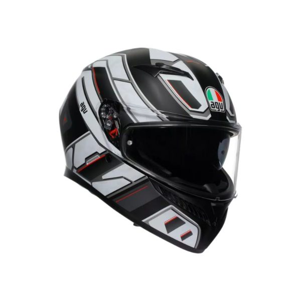 CASCO AGV K3 MPLK RIVIA MATT BLACK WHITE