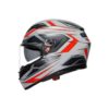 CASCO AGV K3 MPLK SPACE MATT WHITE RED FLUO - Imagen 5