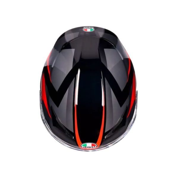 CASCO AGV K3 MPLK STRIGA BLACK GREY RED