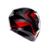 CASCO AGV K3 MPLK STRIGA BLACK GREY RED - Imagen 7