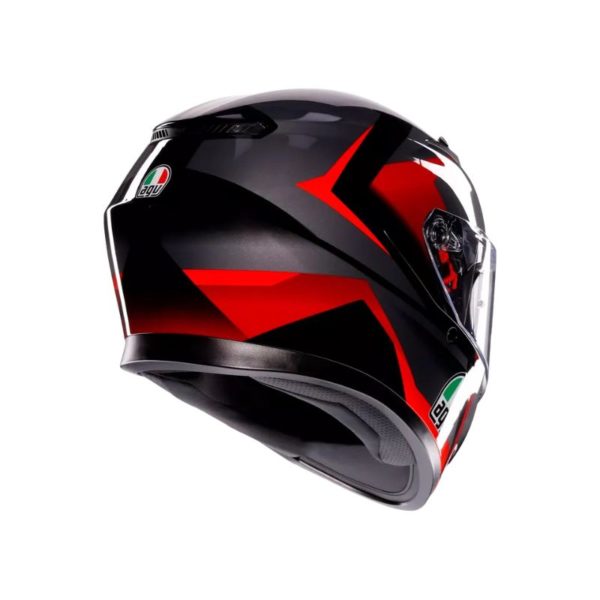 CASCO AGV K3 MPLK STRIGA BLACK GREY RED