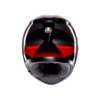CASCO AGV K3 MPLK STRIGA BLACK GREY RED - Imagen 6
