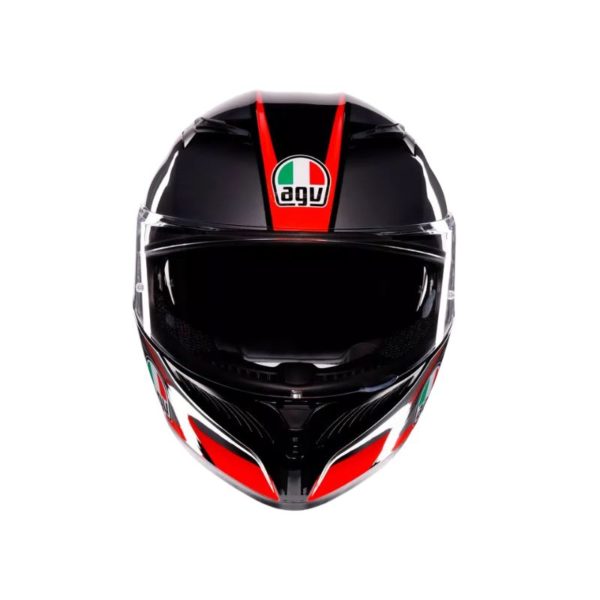 CASCO AGV K3 MPLK STRIGA BLACK GREY RED