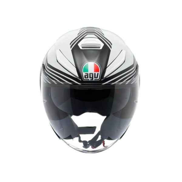 Casco AGV K5 JET EVO E2206 CONTROL MATT BLACK WHITE