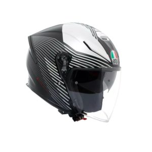 Casco AGV K5 JET EVO E2206 CONTROL MATT BLACK WHITE