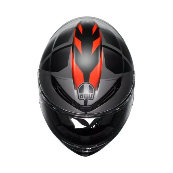 CASCO AGV K6 S E2206 MPLK KARVE MATT BLACK GREY RED