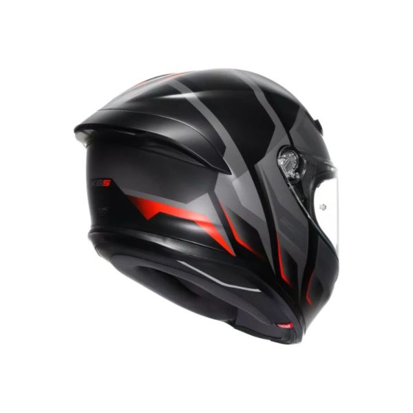 CASCO AGV K6 S E2206 MPLK KARVE MATT BLACK GREY RED