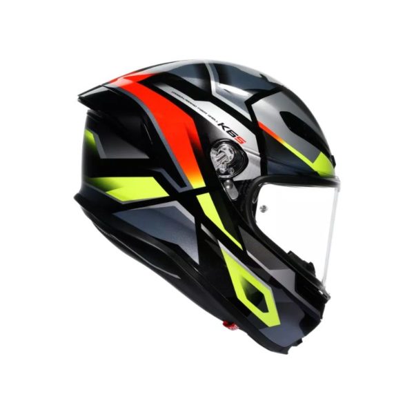 CASCO AGV K6 S E2206 MPLK ERAZER BLACK RED YELLOW FLUO