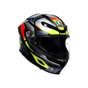 CASCO AGV K6 S E2206 MPLK ERAZER BLACK RED YELLOW FLUO