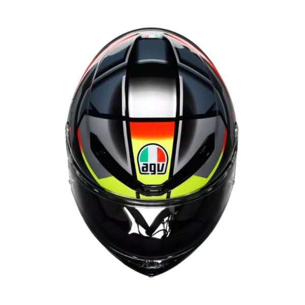 CASCO AGV K6 S E2206 MPLK ERAZER BLACK RED YELLOW FLUO