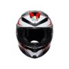 CASCO AGV K6 S E2206 MPLK KARVE MATT BLACK WHITE RED - Imagen 2