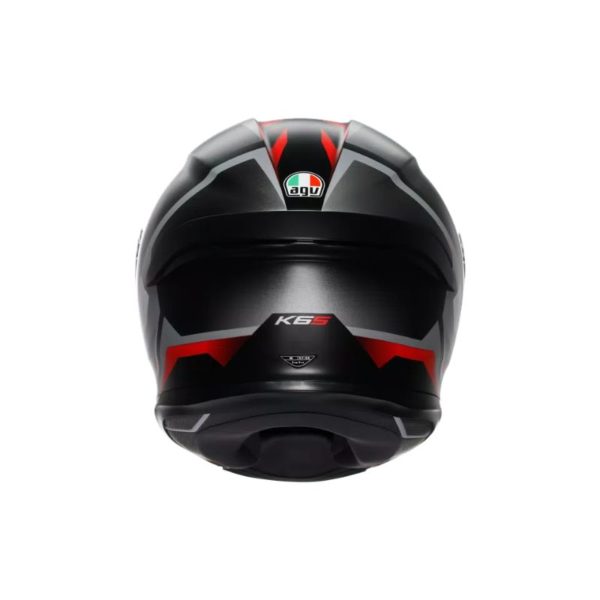 CASCO AGV K6 S E2206 MPLK KARVE MATT BLACK WHITE RED